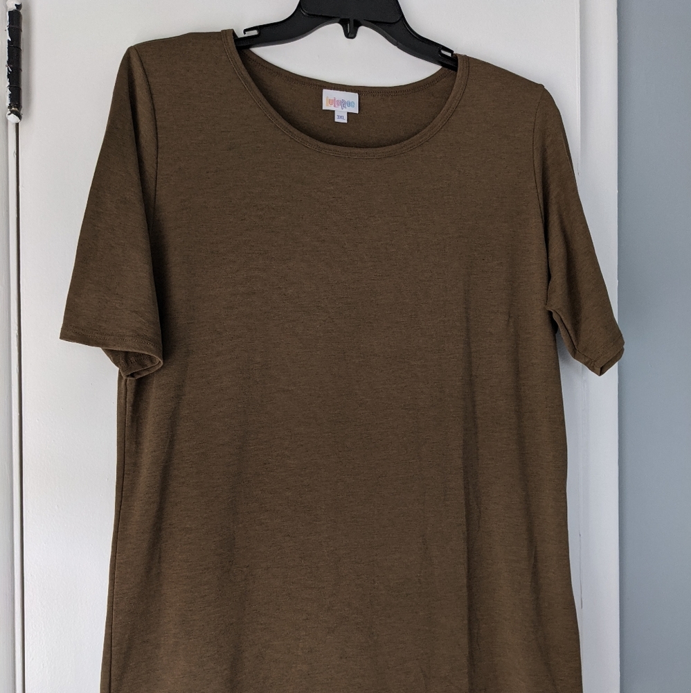 LuLaRoe 3xl Gigi short sleeve Top Heather Brown